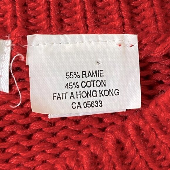 Vintage Heirlooms Red Knit Cardigan With School Activity Appliqué S - Picture 7 of 16